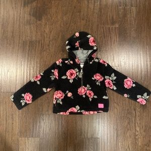 Justice rose Sherpa hoodie